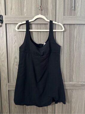 Black Sleeveless Tank Top Mini Dress